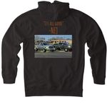 NEJ?, a Black Heavyweight Pullover Hoodie (back-view)