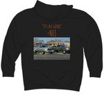 NEJ?, a Black Midweight Pullover Hoodie (back-view)