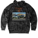 NEJ?, a Black Camo Heavyweight Camo Pullover Hoodie (back-view)