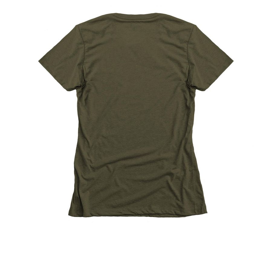 Support Comrade Parents!, a Military Green Women's Slim Fit Tee (back-view)