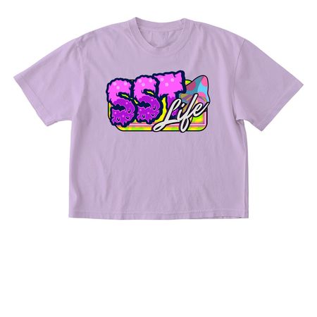 SSTLife - Mush Baby Vibes - Cropped Tops, a Orchid Comfort Colors Boxy Tee