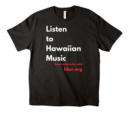 Listen to Hawaiian Music, a Black Unisex Heavyweight Tee