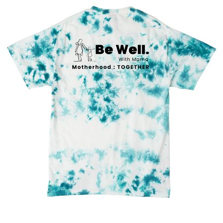 Don't Make Me Turn This Car Around, a Teal Crystal Tie Dye Tee (back-view)
