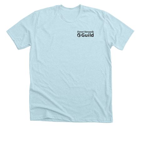 Guild shirt with rainbow logo, a Heather Ice Blue Premium Unisex Tee