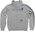 No Judgment Just Jesus Adventure Logo SC, a Athletic Heather Zip Up Hoodie (back-view)