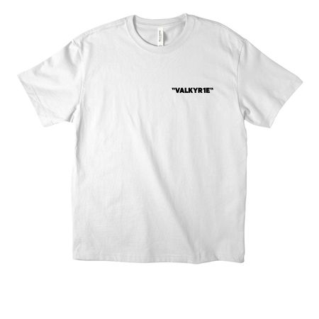 VALKYRIE STAPLE 03 - LIGHTS, a White Unisex Heavyweight Tee (back-view)