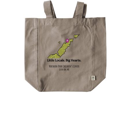Little Locals. Big Hearts. Tote, a Pumice Recycled Cotton Tote Bag