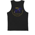 Reed Riding Instruction-Slogan, a Black Premium Cotton Tank (back-view)
