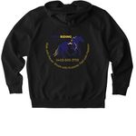 Reed Riding Instruction-Slogan, a Black Stanley/Stella Unisex Cultivator 2.0 Zip Up Pullover Hoodie (back-view)