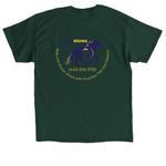 Reed Riding Instruction-Slogan, a Forest Green Classic Unisex Tee (back-view)