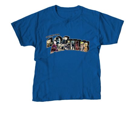 Greetings From Los Angeles!, a Royal Blue Youth Unisex Tee