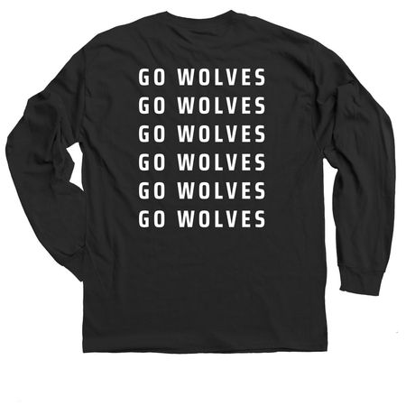 Dance Family/Go Wolves, a Black Classic Long Sleeve Tee (back-view)