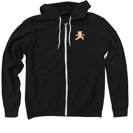 Bear Zip-Up, a Black Zip Up Hoodie