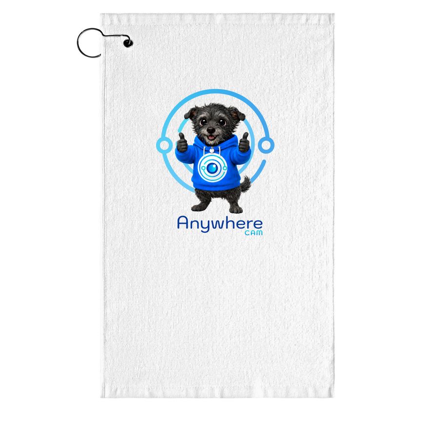 AnywhereCam Cujo Golf Towels, a White Golf Towel
