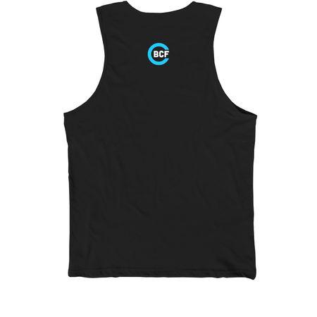 Insulin Vial Shirt, a Black Premium Cotton Tank (back-view)