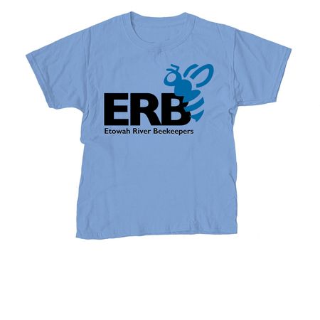 Black Logo ERB Shirts, a Carolina Blue Youth Unisex Tee