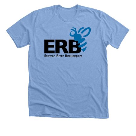 Black Logo ERB Shirts, a Heather Carolina Blue Premium Unisex Tee