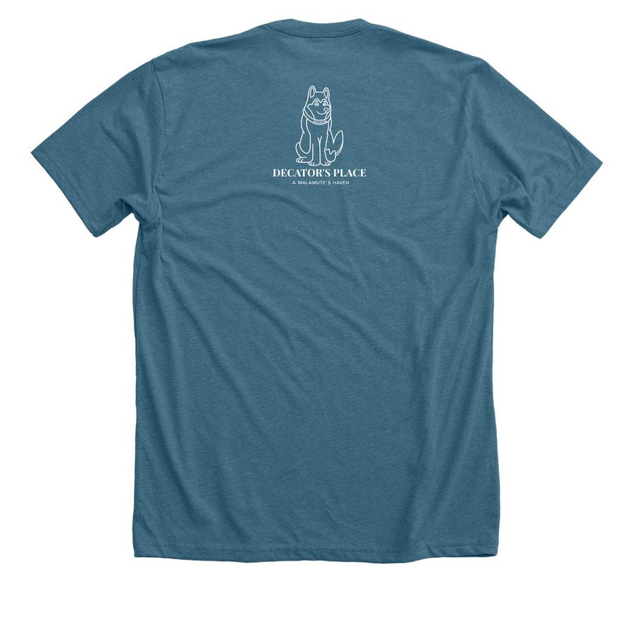 Kennel building&nbsp;, a Heather Deep Teal Premium Unisex Tee (back-view)