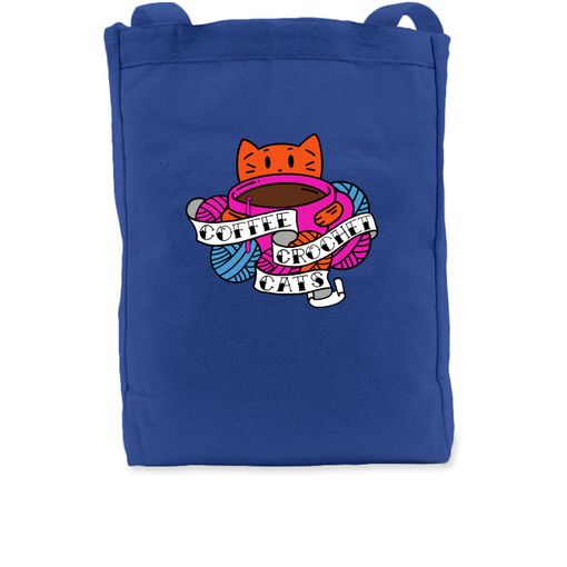 Coffee, Crochet & Cats Tote!  Royal Premium Tote Bag