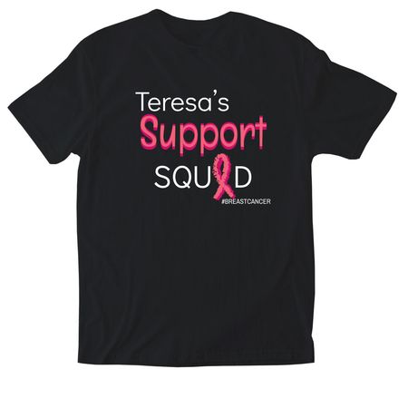 BreastCancer Journey, a Black Softstyle Cotton Tee