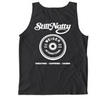 StillNatty, a Black Comfort Colors Tank Top (back-view)