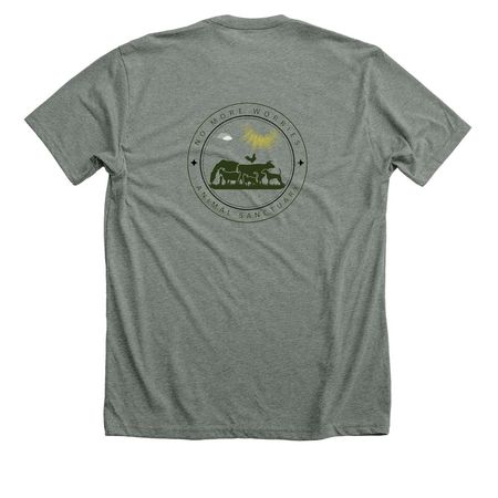 Team Fetch, a Deep Heather Premium Unisex Tee (back-view)