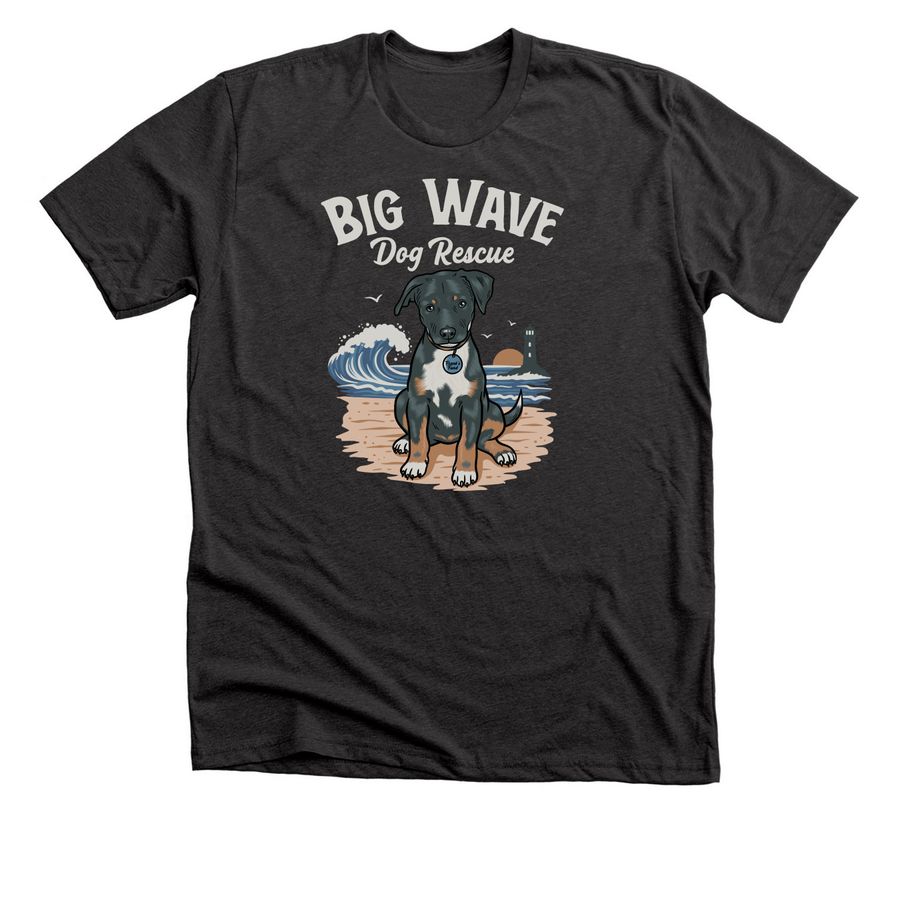 Big Wave for Frank&nbsp;, a Dark Grey Heather Premium Unisex Tee