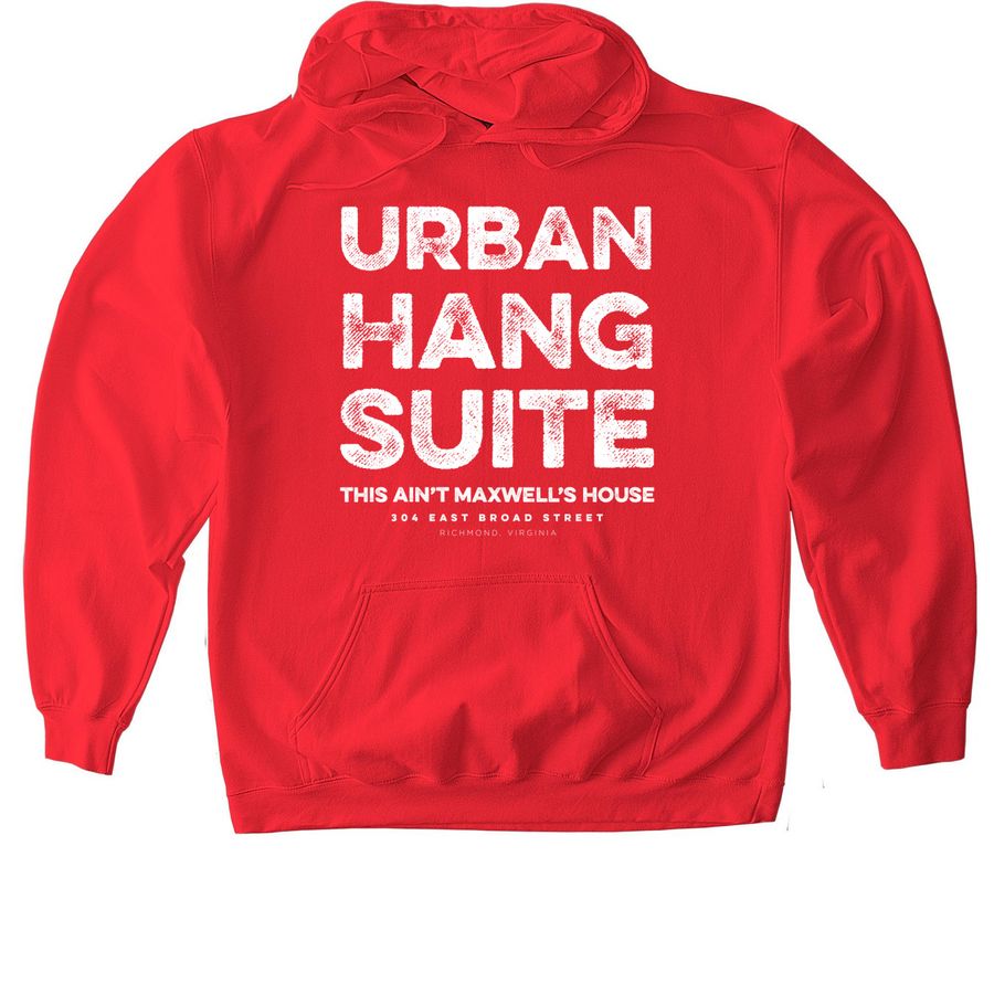 URBAN HANG SUITE, a Red Gildan Softstyle Pullover Hoodie