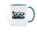 Mug, a Light Blue Two-Tone Ceramic Mug