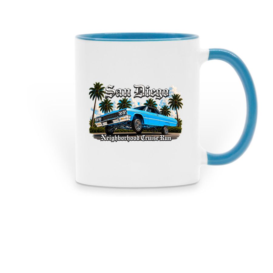Mug, a Light Blue Two-Tone Ceramic Mug