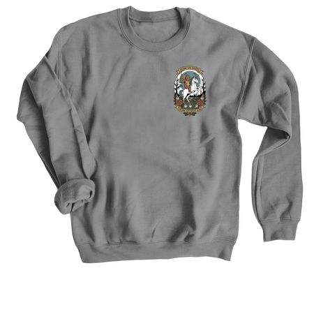 Skunk Ape Night Run, a Charcoal Crewneck Sweatshirt