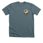 Skunk Ape Night Run, a Heather Slate Premium Unisex Tee (back-view)