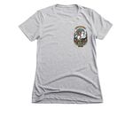Skunk Ape Night Run, a Dark Heather Grey Women's Slim Fit Tee (back-view)
