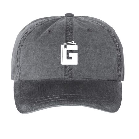 Hats, a Black Printed Pigment Dye Baseball Cap