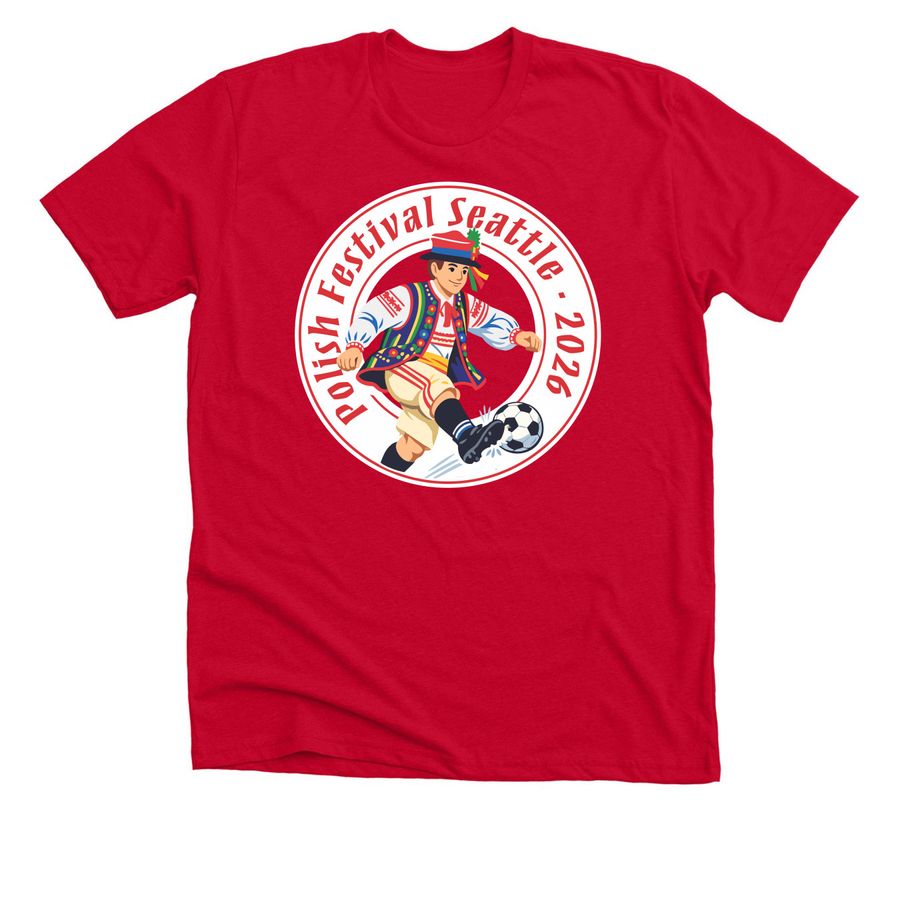 Polish Festival Seattle 2026 T-Shirt, a Solid Red Blend Premium Unisex Tee