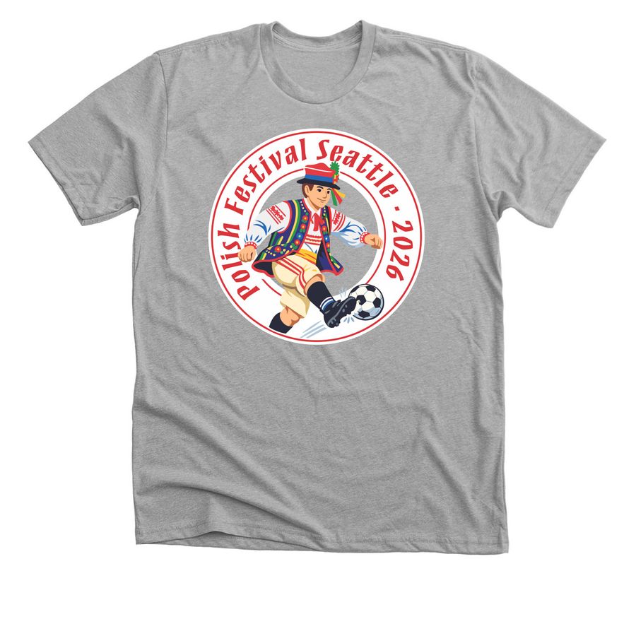 Polish Festival Seattle 2026 T-Shirt, a Athletic Heather Premium Unisex Tee