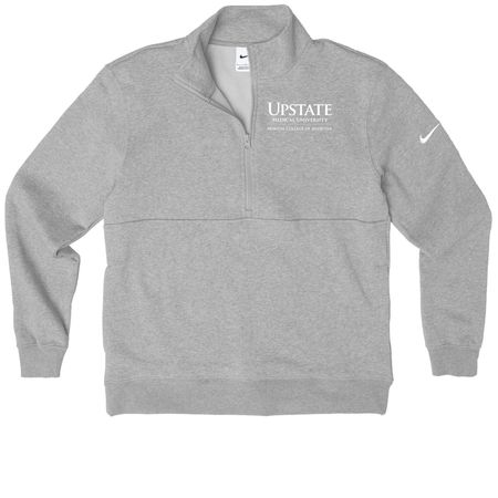 Nike Athletic Wear, a Dark Grey Heather Nike Club Fleece Half Zip Pullover