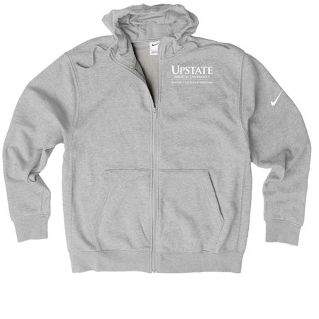 Nike Athletic Wear, a Dark Grey Heather Nike Club Fleece Zip Up Hoodie