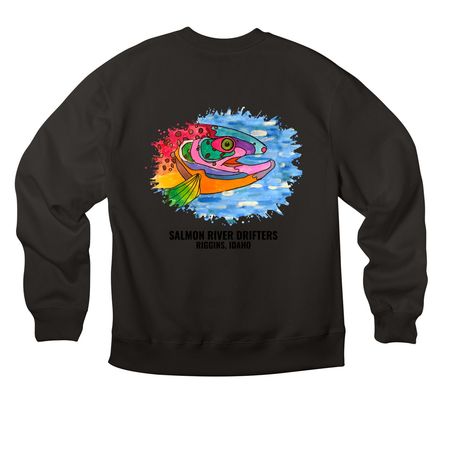 SRD "Fish Splash" Shirts & Sweatshirts, a Black Premium Heavyweight Crewneck Sweatshirt