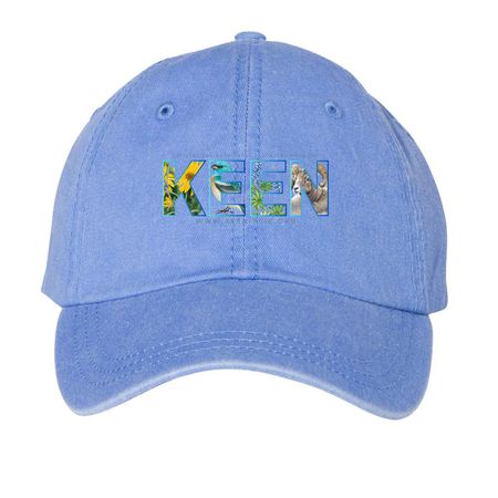 KEEN Caps!, a Periwinkle Printed Pigment Dye Baseball Cap