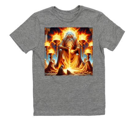 Jesus Revelations AI, a Aluminum Grey Allmade Youth Eco Triblend Tee