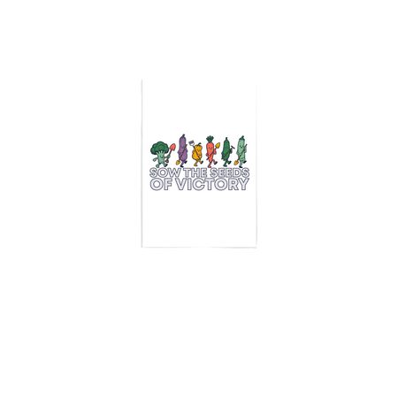 Soldiers of the Soil Veggie Yard Flag, a White 12" x 18" Yard Flag