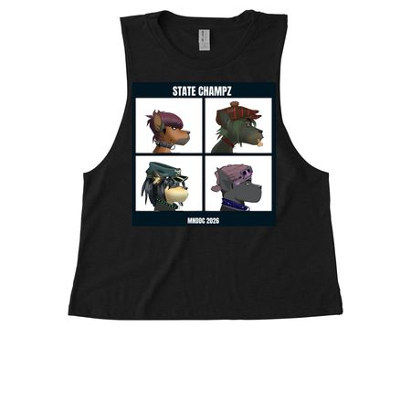 Disc Dogz at State Champz - Dog Names&nbsp;, a Deep Black Allmade Eco Triblend Women?s Muscle Tank