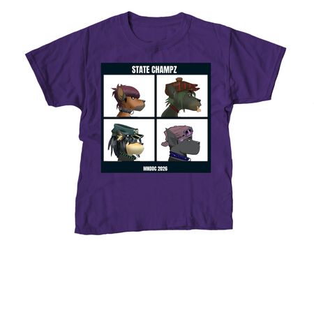 Disc Dogz at State Champz - Dog Names&nbsp;, a Purple Youth Unisex Tee