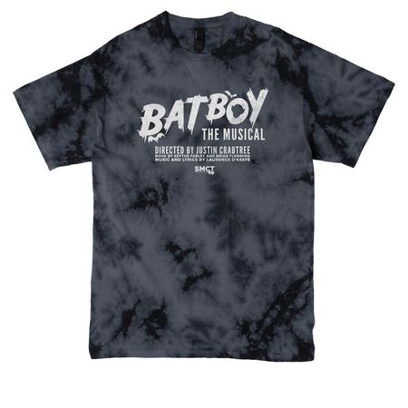 Bat Boy The Musical Merch, a Black Crystal Tie Dye Tee