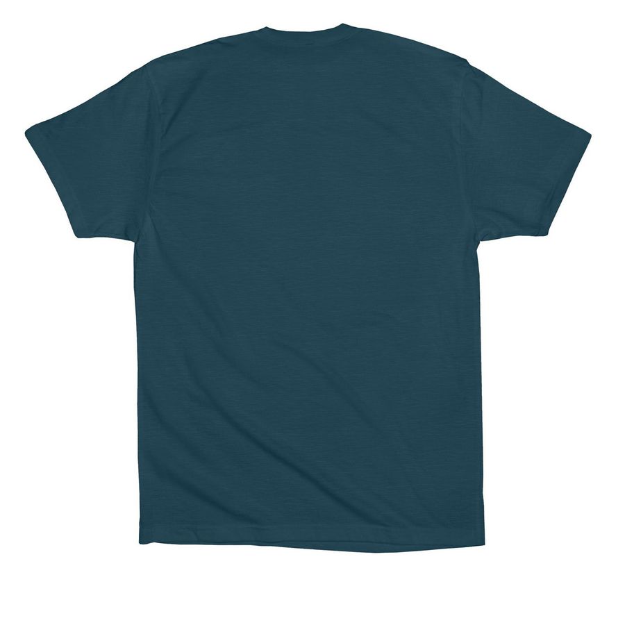 Aldersgate Vertical Logo, a Deep Teal Premium Cotton Tee (back-view)