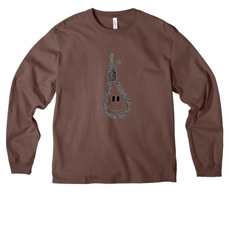 Hangman Tee, a Cocoa Unisex Heavyweight Long Sleeve Tee