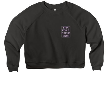 SFAC 2026, a Black Women's Premium Cropped Raglan Sweatshirt