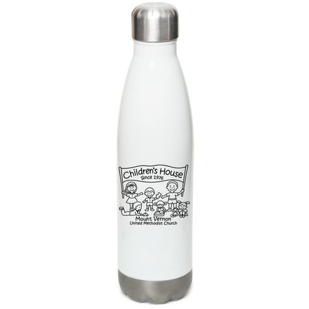 50th Anniversary, a White Stainless Steel Water Bottle