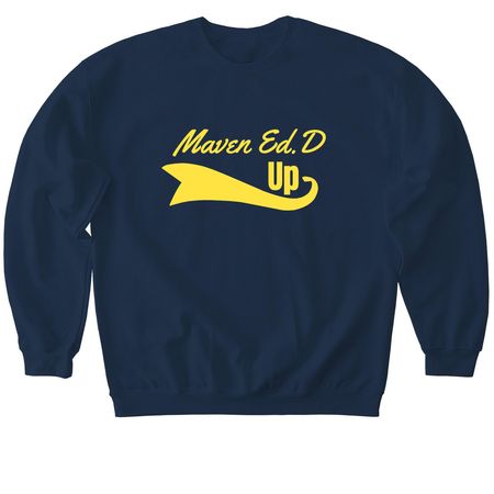 MavenEdD Up Option 1, a Navy Softstyle Crewneck Sweatshirt